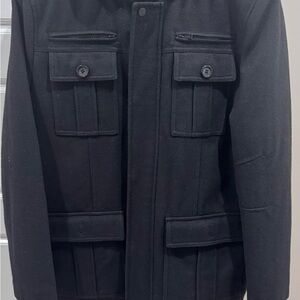 Guess Men's Black Military Jacket